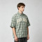 Towel Embroidery Plaid Short Sleeve Shirt | Relaxed Oversized Fit | Breathable Cotton Plaid Fabric | Clothing Manufacturer