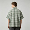 Towel Embroidery Plaid Short Sleeve Shirt | Relaxed Oversized Fit | Breathable Cotton Plaid Fabric | Clothing Manufacturer