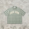 Towel Embroidery Plaid Short Sleeve Shirt | Relaxed Oversized Fit | Breathable Cotton Plaid Fabric | Clothing Manufacturer