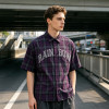 Rhinestone Hotfix Plaid Short Sleeve Shirt | Street Casual Daily Outfit | Clothing Manufacturer