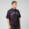 Rhinestone Hotfix Plaid Short Sleeve Shirt | Street Casual Daily Outfit | Clothing Manufacturer