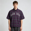 Rhinestone Hotfix Plaid Short Sleeve Shirt | Street Casual Daily Outfit | Clothing Manufacturer