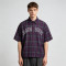 Rhinestone Hotfix Plaid Short Sleeve Shirt | Street Casual Daily Outfit | Clothing Manufacturer