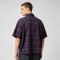 Rhinestone Hotfix Plaid Short Sleeve Shirt | Street Casual Daily Outfit | Clothing Manufacturer