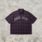 Rhinestone Hotfix Plaid Short Sleeve Shirt | Street Casual Daily Outfit | Clothing Manufacturer