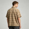 Puff Print Plaid Short Sleeve Shirt | Loose Boxy Fit | Street Casual Daily Wear | Custom Streetwear