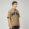 Puff Print Plaid Short Sleeve Shirt | Loose Boxy Fit | Street Casual Daily Wear | Custom Streetwear