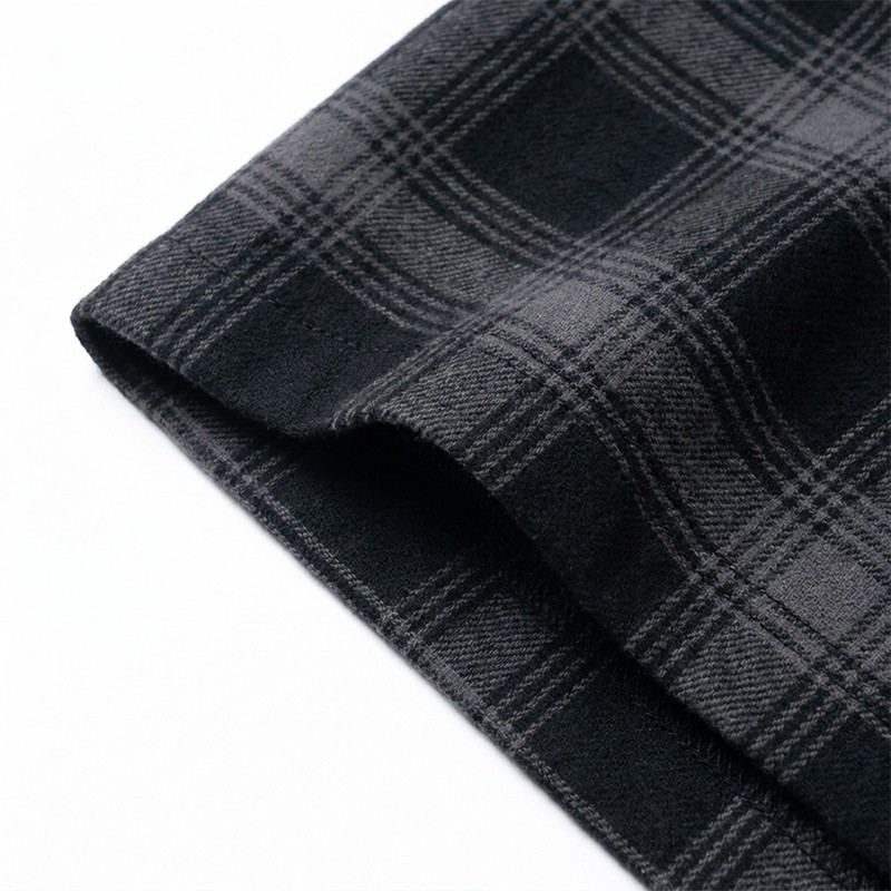Screen Print Plaid Short Sleeve Shirt