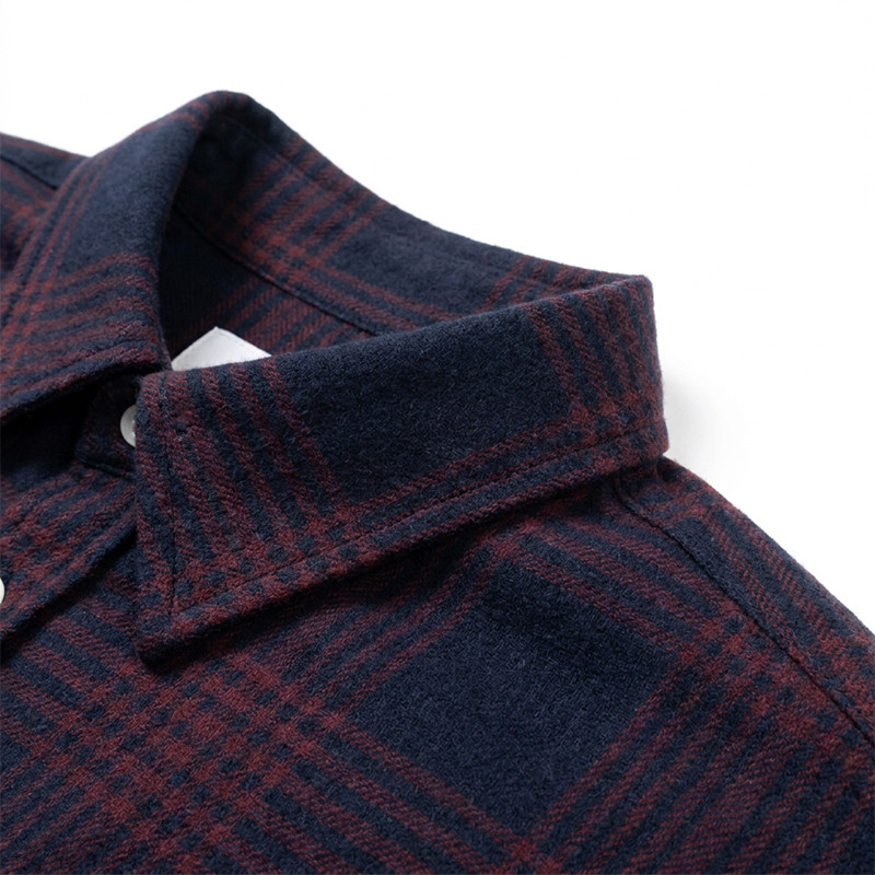 Plaid Shirt With Towel Embroidery