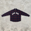 Plaid Shirt With Towel Embroidery | Oversized Fit | Street Daily Wear | Custom Streetwear Manufacturer