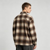 Silicone Print Long Sleeve Plaid Shirt | Oversized Fit | Cotton Blend Plaid Button Up Top | OEM Streetwear