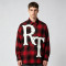 Applique Embroidery Long Sleeve Plaid Shirt | Loose Oversized Fit | 100% Cotton | OEM Streetwear