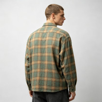 Plaid Applique Shirt With Towel Embroidery | 100% Cotton | Casual Street Daily Wear | OEM Streetwear