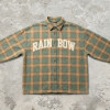 Plaid Applique Shirt With Towel Embroidery | 100% Cotton | Casual Street Daily Wear | OEM Streetwear