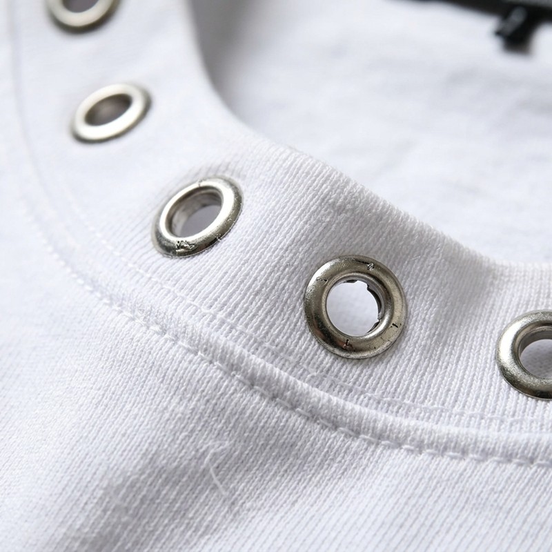 DTG Print Rivet Frayed Raw Edge Embroidery Patch T-shirt