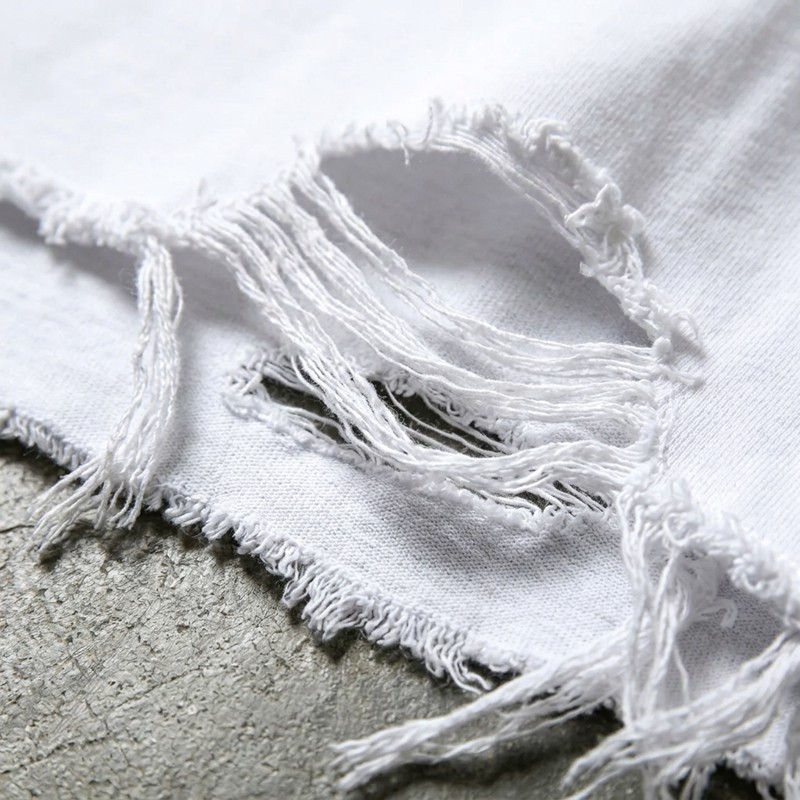 DTG Print Rivet Frayed Raw Edge Embroidery Patch T-shirt