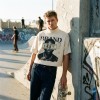 Cropped Mock Neck DTG Print and Washed T Shirt | Heavyweight Cotton | Custom Streetwear Manufacturer