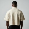 Cropped Mock Neck DTG Print and Washed T Shirt | Heavyweight Cotton | Custom Streetwear Manufacturer