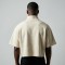 Cropped Mock Neck DTG Print and Washed T Shirt | Heavyweight Cotton | Custom Streetwear Manufacturer