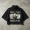 Washed DTG Print Embroidery Patch Beading Short Sleeve Tee | Heavyweight cotton | Gothic Religious Street Wear | OEM Streetwear