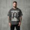 Washed DTG Print Embroidery Patch Beading Short Sleeve Tee | Heavyweight cotton | Gothic Religious Street Wear | OEM Streetwear