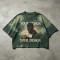 Washed DTG Print Tie Dye Crop Tee | 100% Cotton Oversized Cropped Fit | Street Daily Wear | OEM Streetwear
