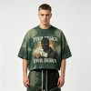 Washed DTG Print Tie Dye Crop Tee | 100% Cotton Oversized Cropped Fit | Street Daily Wear | OEM Streetwear