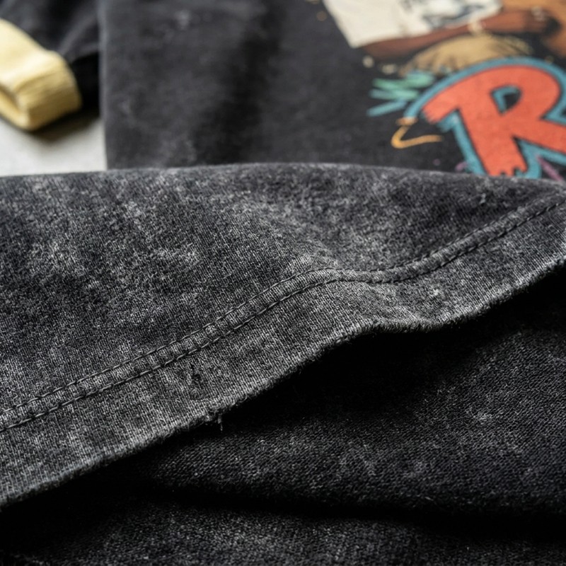 Distressed Washed DTG Print Graphic Tee