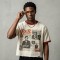 DTG Print Crew Neck Distressed Fringe Hem Tee | 100% Cotton Distressed Hem | Custom Streetwear