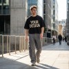 Washed Crack DTG Print Cropped Distressed Tee | Hip Hop Street Casual Wear | Streetwear Clothing Manufacturer