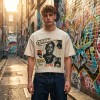 DTG Print Washed Oversize Drop Shoulder Cropped Tee | Vintage Frayed Raw Edge | Streetwear Manufacturer