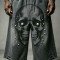 Washed DTG Print Pearl Bead Distressed Wide Leg Capri pants | Heavy French Terry Fabric | OEM Streetwear