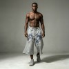 DTG Galaxy Print Pearl Bead Rhinestone Capri pants | French Terry Drawstring Waist | OEM Streetwear