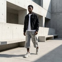 Acid Washed Spray Dye DTG Print Bead Embellished Capri pants | Heavyweight cotton | Custom Streetwear