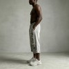 Acid Washed Spray Dye DTG Print Bead Embellished Capri pants | Heavyweight cotton | Custom Streetwear