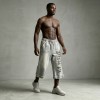 Acid Washed Spray Dye DTG Print Bead Embellished Capri pants | Heavyweight cotton | Custom Streetwear