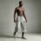 Acid Washed Spray Dye DTG Print Bead Embellished Capri pants | Heavyweight cotton | Custom Streetwear