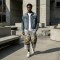 DTG Landscape Print Pearl Heart Bead Capri pants | Frayed Raw Hem | Custom Streetwear Manufacturer