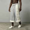Rhinestone Applique Beaded Cropped pants | Fleece Lined | 100% Cotton | Custom Streetwear Manufacturer