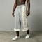 Rhinestone Applique Beaded Cropped pants | Fleece Lined | 100% Cotton | Custom Streetwear Manufacturer