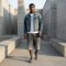 Washed DTG Flame Print Pearl Bead Capri pants | Frayed Raw Cuff | French Terry Drawstring Waist | OEM Streetwear