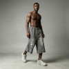Acid Washed Skull Embroidery Pearl Bead Capri pants | French Terry Drawstring Waist | Streetwear Manufacturer