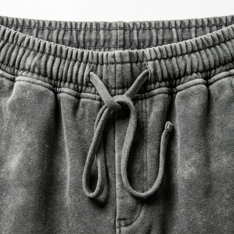 Acid Washed Skull Embroidery Pearl Bead Capri pants