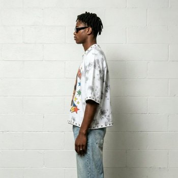 Custom Men's Oversized Boxy Spray Dye Rivet DTG T-Shirt