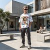 Custom Men's Oversized Boxy Spray Dye Rivet DTG T-Shirt