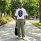 Custom Men's Oversized Boxy 100% Cotton Silk Screen T-Shirt