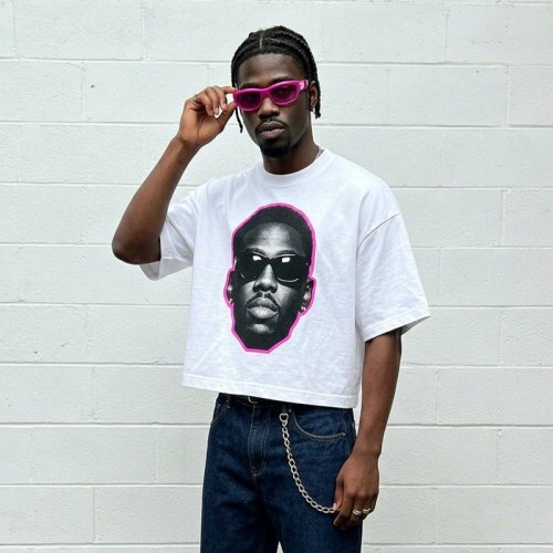 Custom Men's Oversized Boxy 100% Cotton Silk Screen T-Shirt