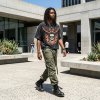 Custom Men's Oversized Boxy 100% Cotton Vintage Cracked Print T-Shirt