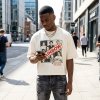 Custom Men's Oversized Boxy 100% Combed Cotton DTG Print T-Shirt