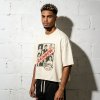 Custom Men's Oversized Boxy 100% Combed Cotton DTG Print T-Shirt